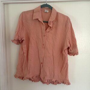 YUZAO Light Pink Button-up Blouse - L
